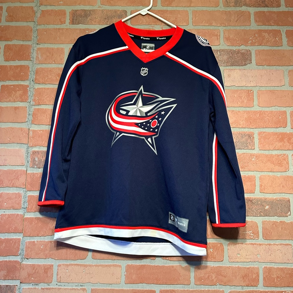 NEW Youth L/XL Fanatics Columbus Blue Jackets NHL jersey